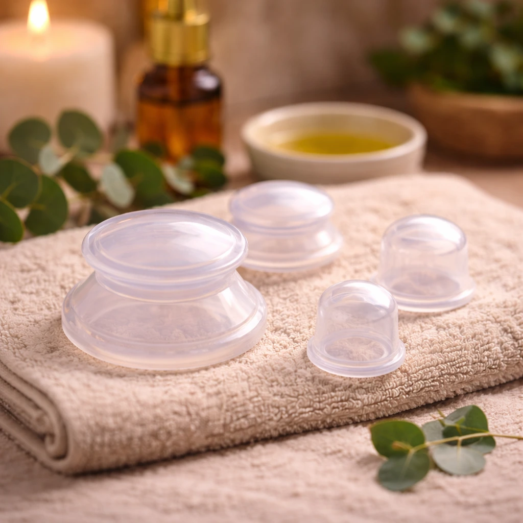 Decompression cupping tools used for lymphatic drainage